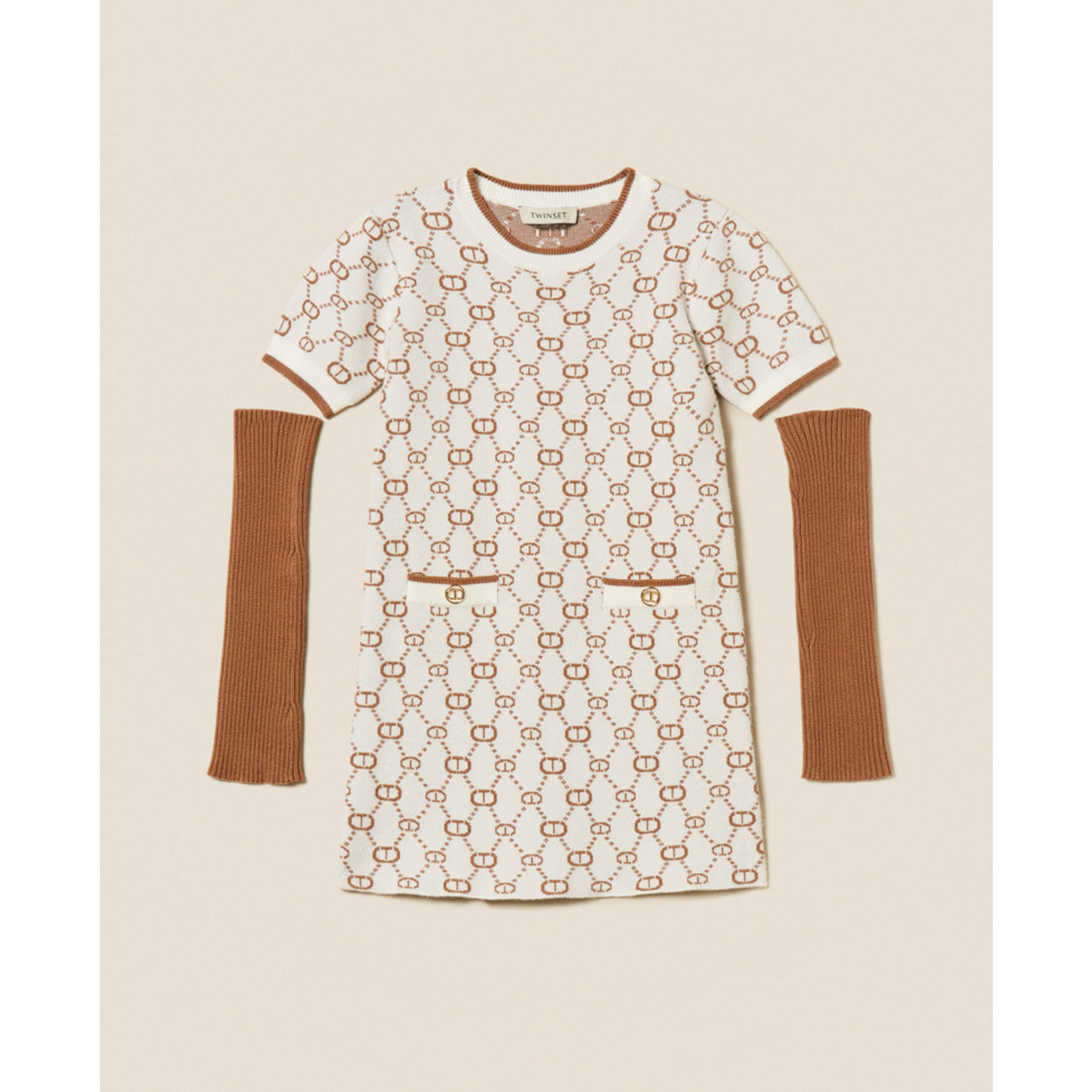 Twinset Twinset ABITO PAPIRO/MICRO LOGO CAMEL - 252GJ3020