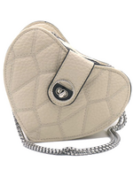 Tasje beige in hart vorm