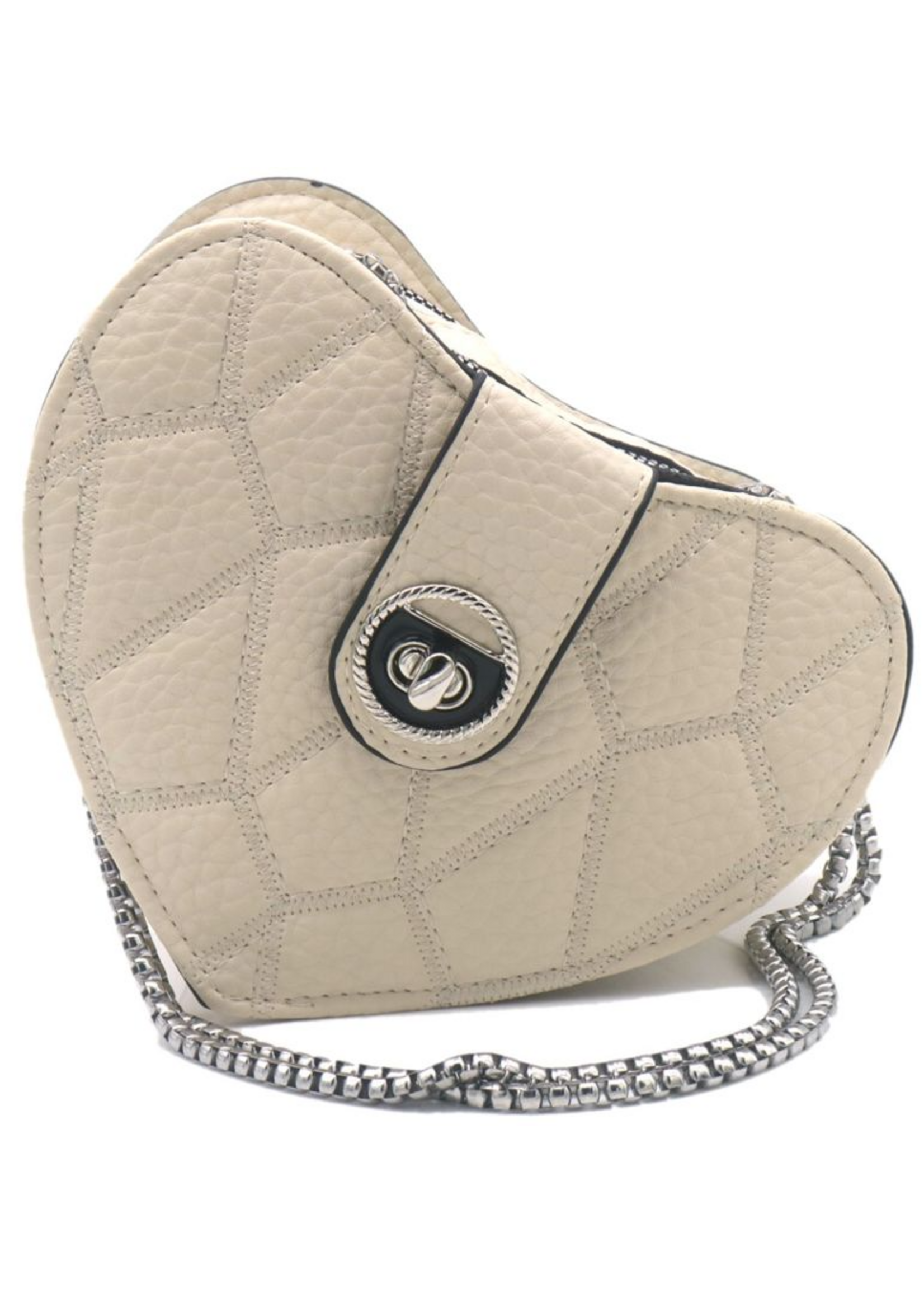 Tasje beige in hart vorm