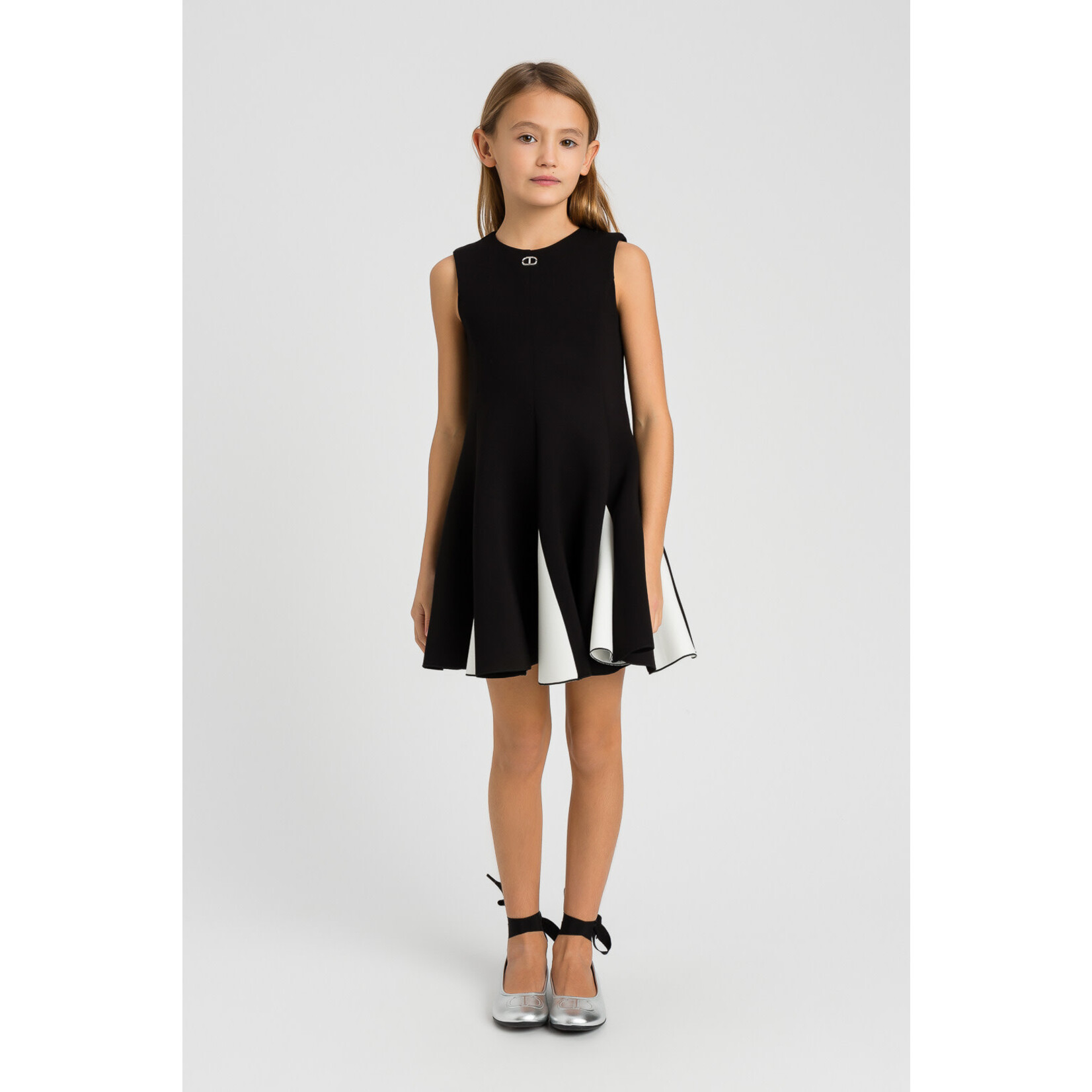 Twinset Twinset ABITO IN SCUBA BLOCK COLOR BIC.NERO/OFF WHITE - 242GJ2011