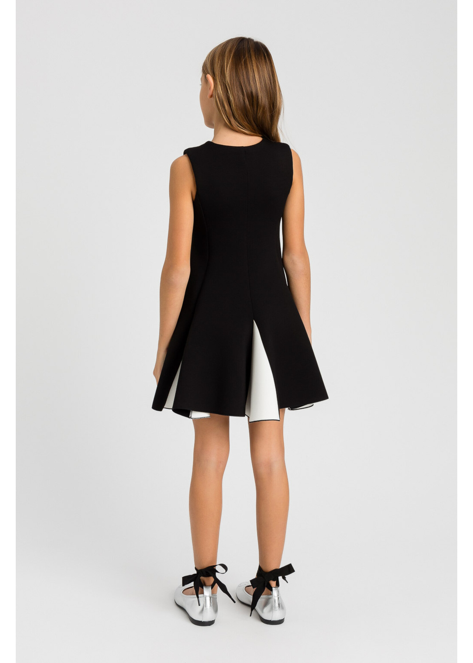 Twinset Twinset ABITO IN SCUBA BLOCK COLOR BIC.NERO/OFF WHITE - 242GJ2011