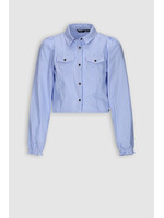 Nobell Nobell Tikky Striped cropped blouse Q509-3101 Bright Sky