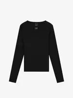 Nik&Nik Nik&Nik Presley LS Rib Top Black G 8-032 2405