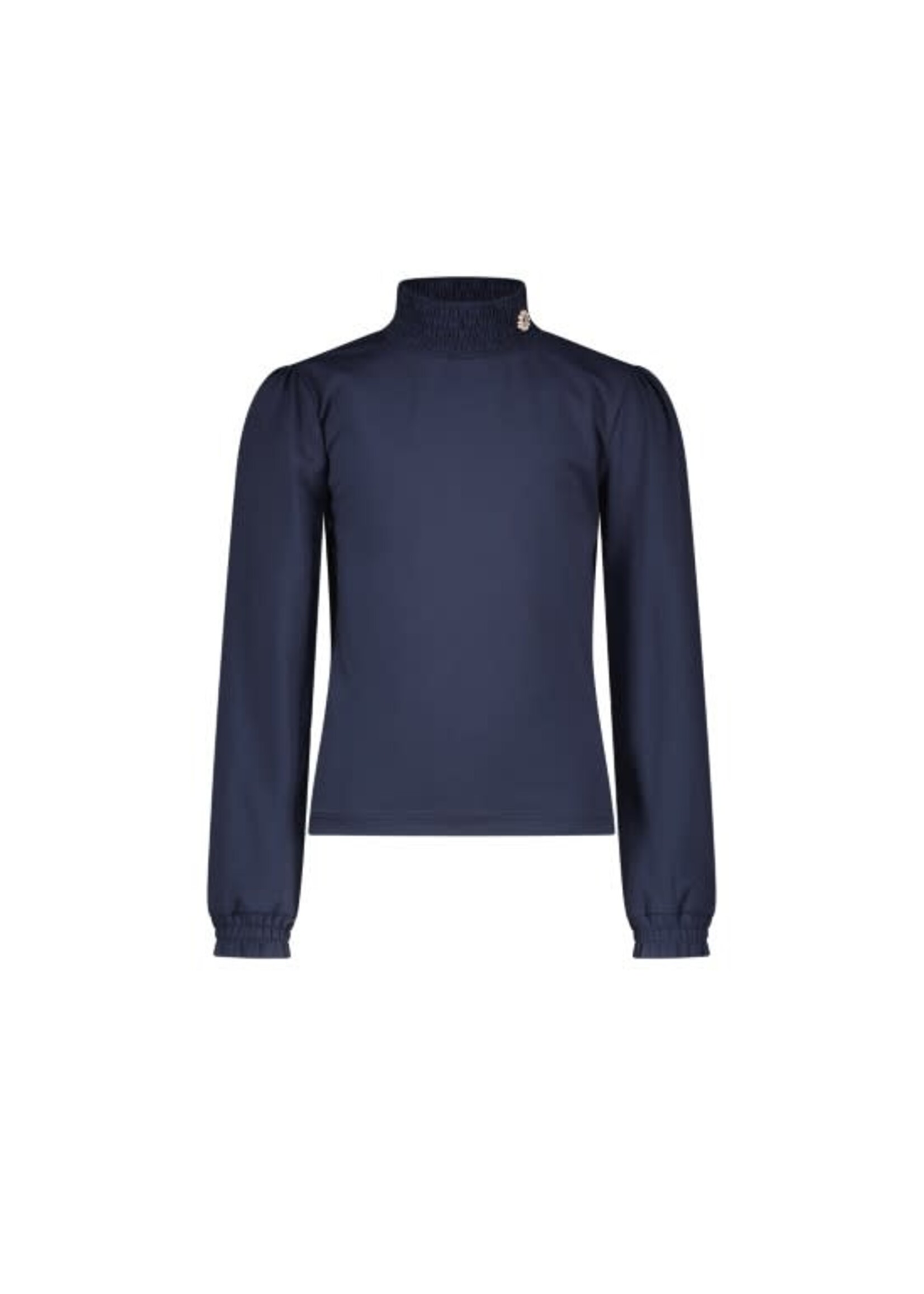 Le Chic Le Chic NOUCHKA smocked collar T-shirt C408-5420 Blue Navy