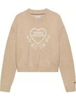 Tommy Hilfiger Tommy Hilfiger HEART JACQUARD SWEAT, AFO KG0KG08836AFO Malted Milk Heather