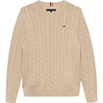 Tommy Hilfiger Tommy Hilfiger COTTON CABLE SWEATER, GUQ KB0KB09753GUQ Malted Milk Heather