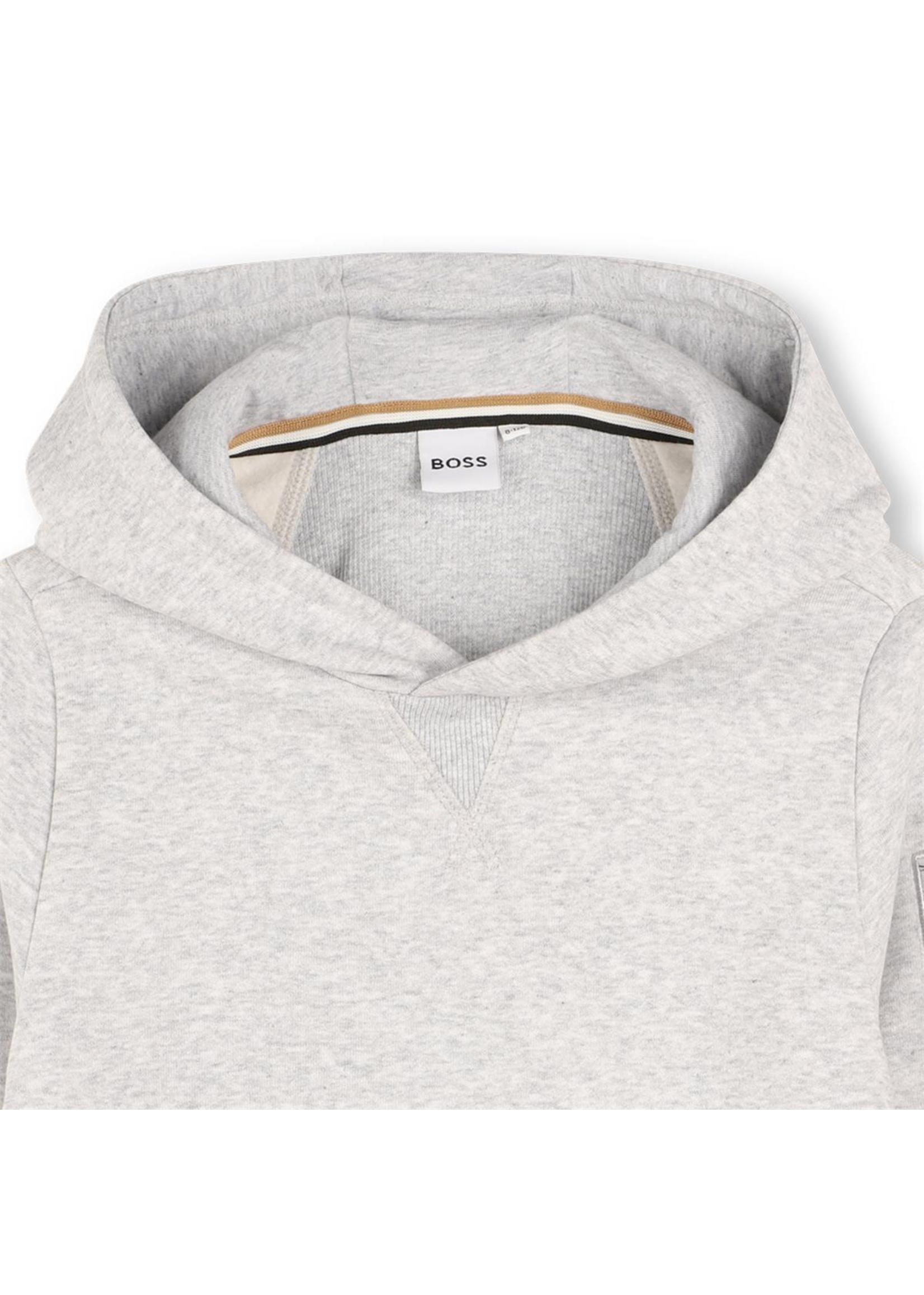 Boss Boss SWEATER MET KAP J52354 SPIKKELGRIJS