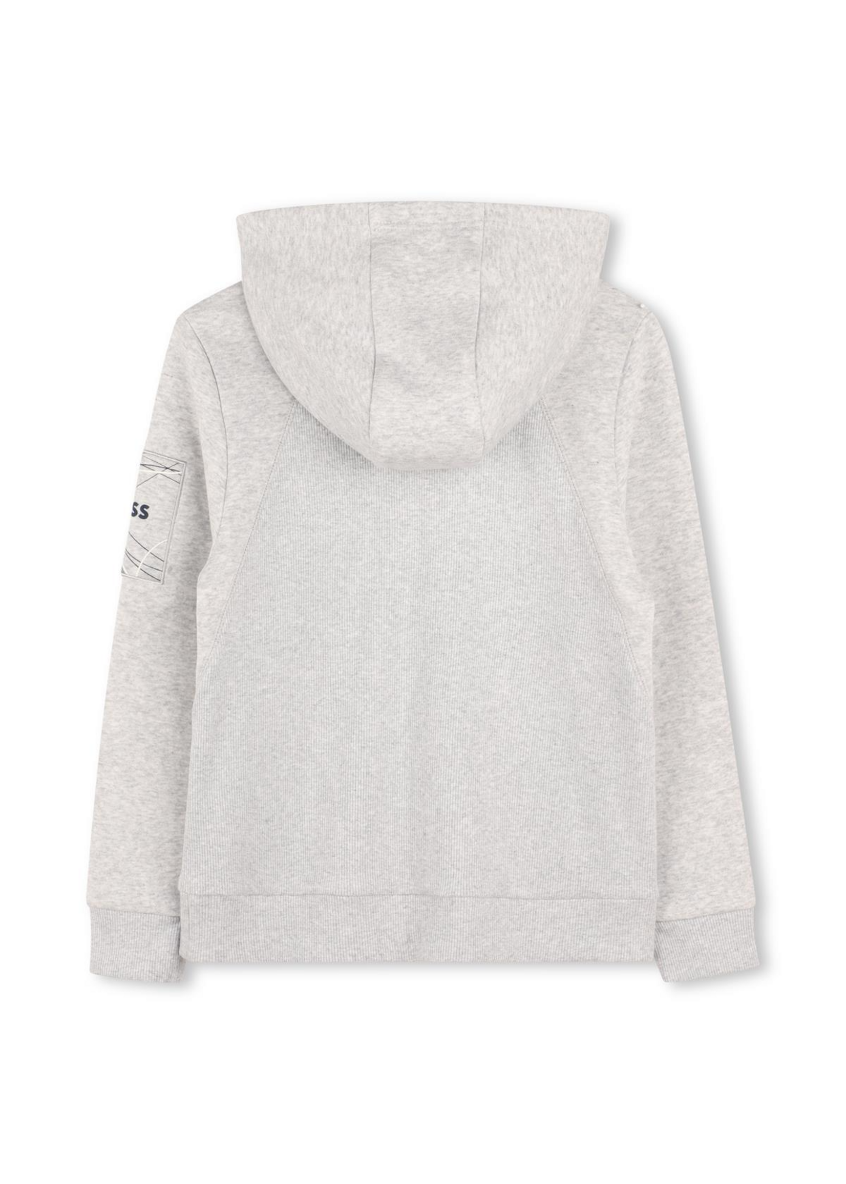 Boss Boss SWEATER MET KAP J52354 SPIKKELGRIJS