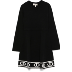 Twinset Twinset ABITO MORBIDO CORTO IN MAGLIA BIC.NERO/OFF WHITE - 242GJ3162