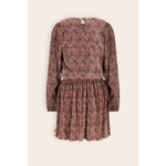 NoNo NoNo Miron AOP Leopard Plissee Dress N509-5800 Taupe