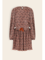 NoNo NoNo Miron AOP Leopard Plissee Dress N509-5800 Taupe