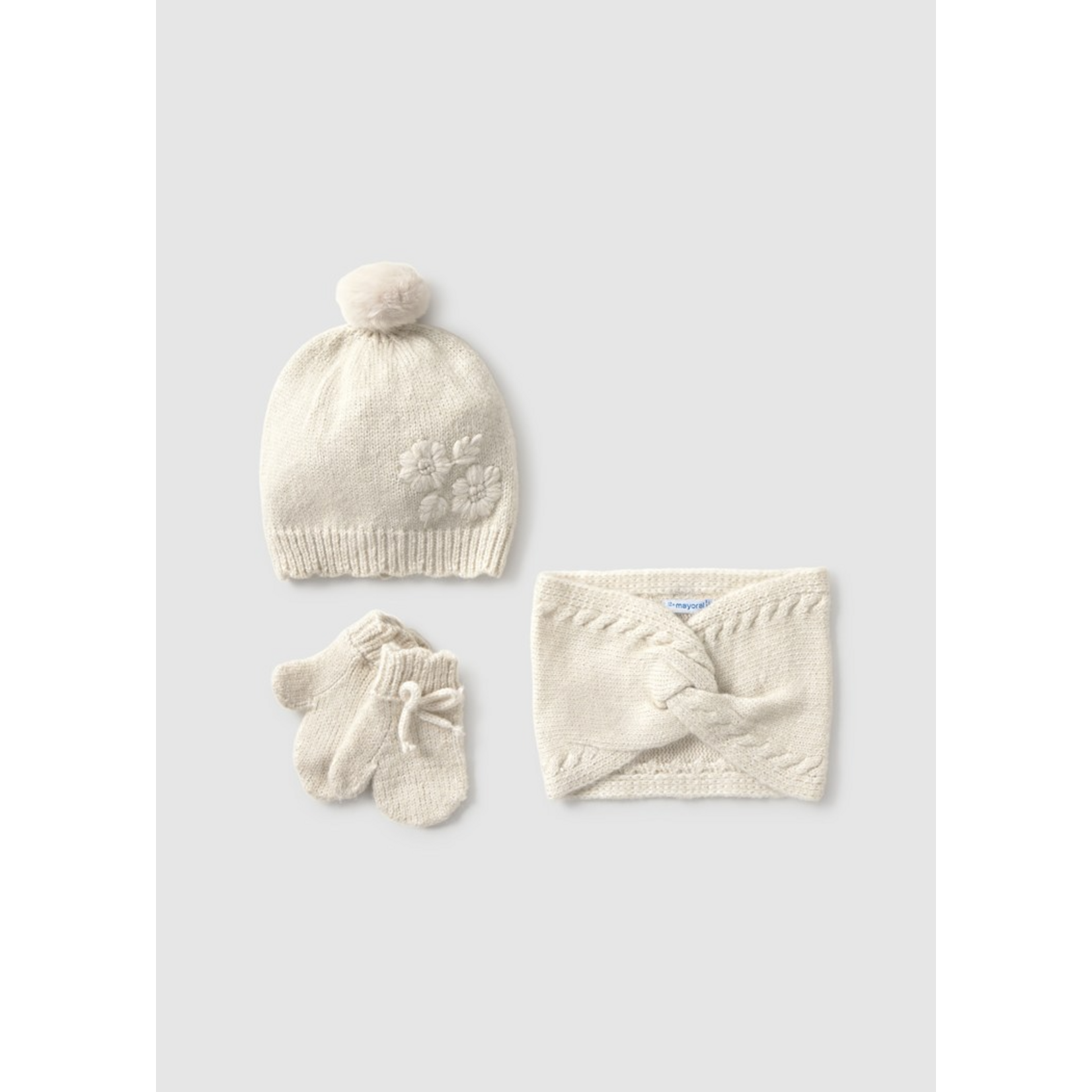 Mayoral Mayoral Hat-scarf set Sand - 25 10019