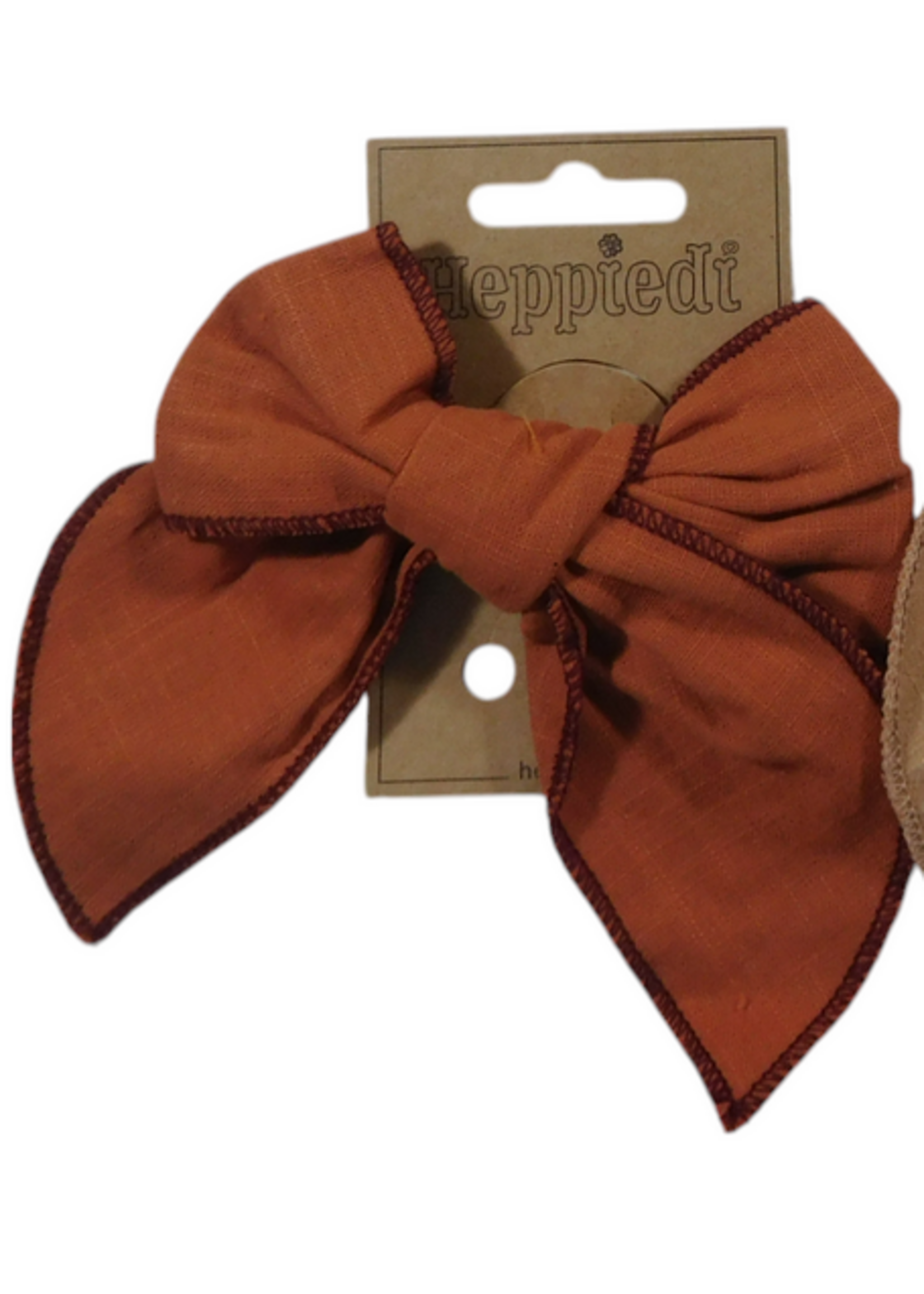 Heppiedie  haarknijper linnen brique