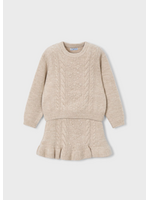 Mayoral Mayoral Tricot skirt set Sesame - 25 04934