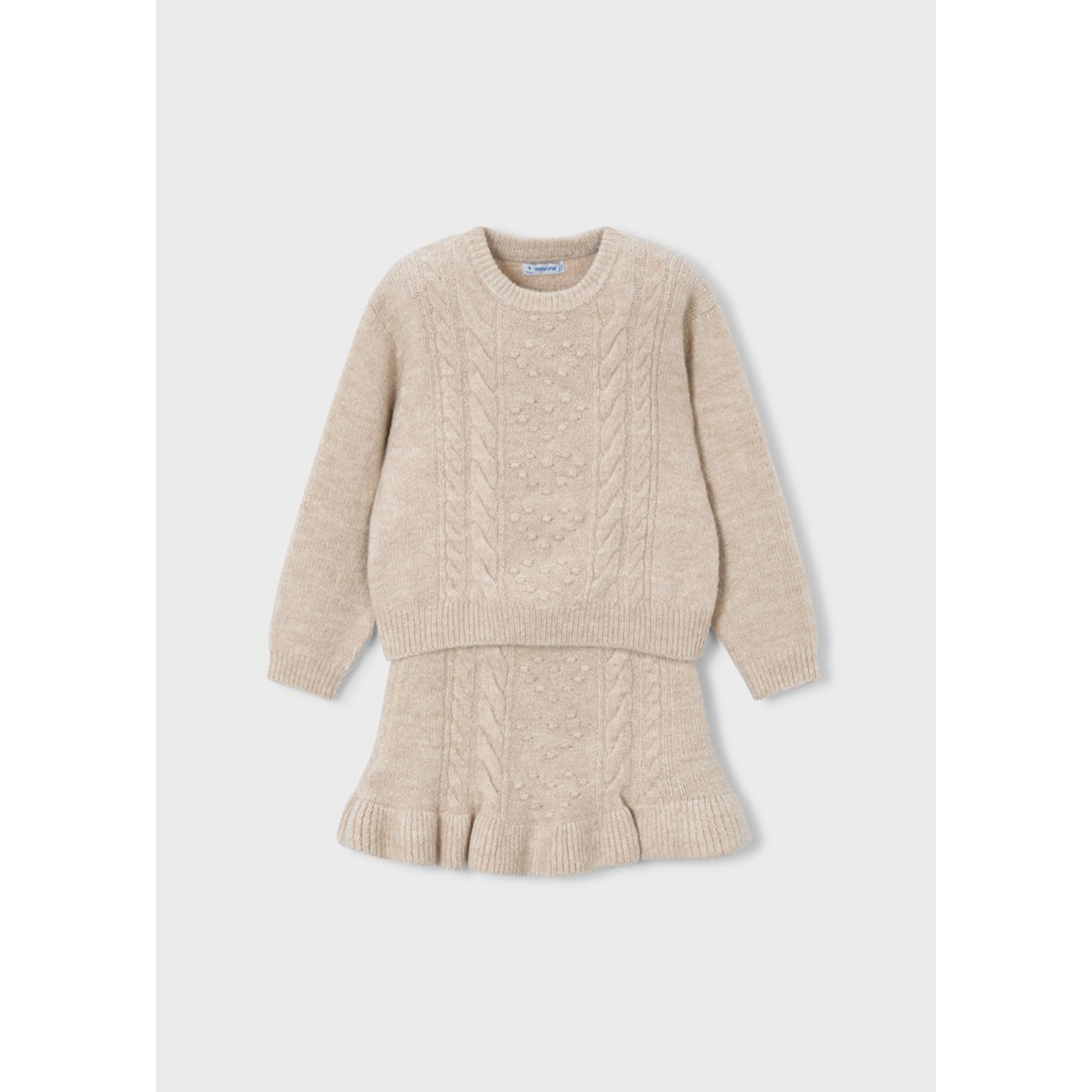 Mayoral Mayoral Tricot skirt set Sesame - 25 04934