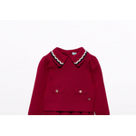 Abel & Lula Abel & Lula Pleated knit skirt  Red