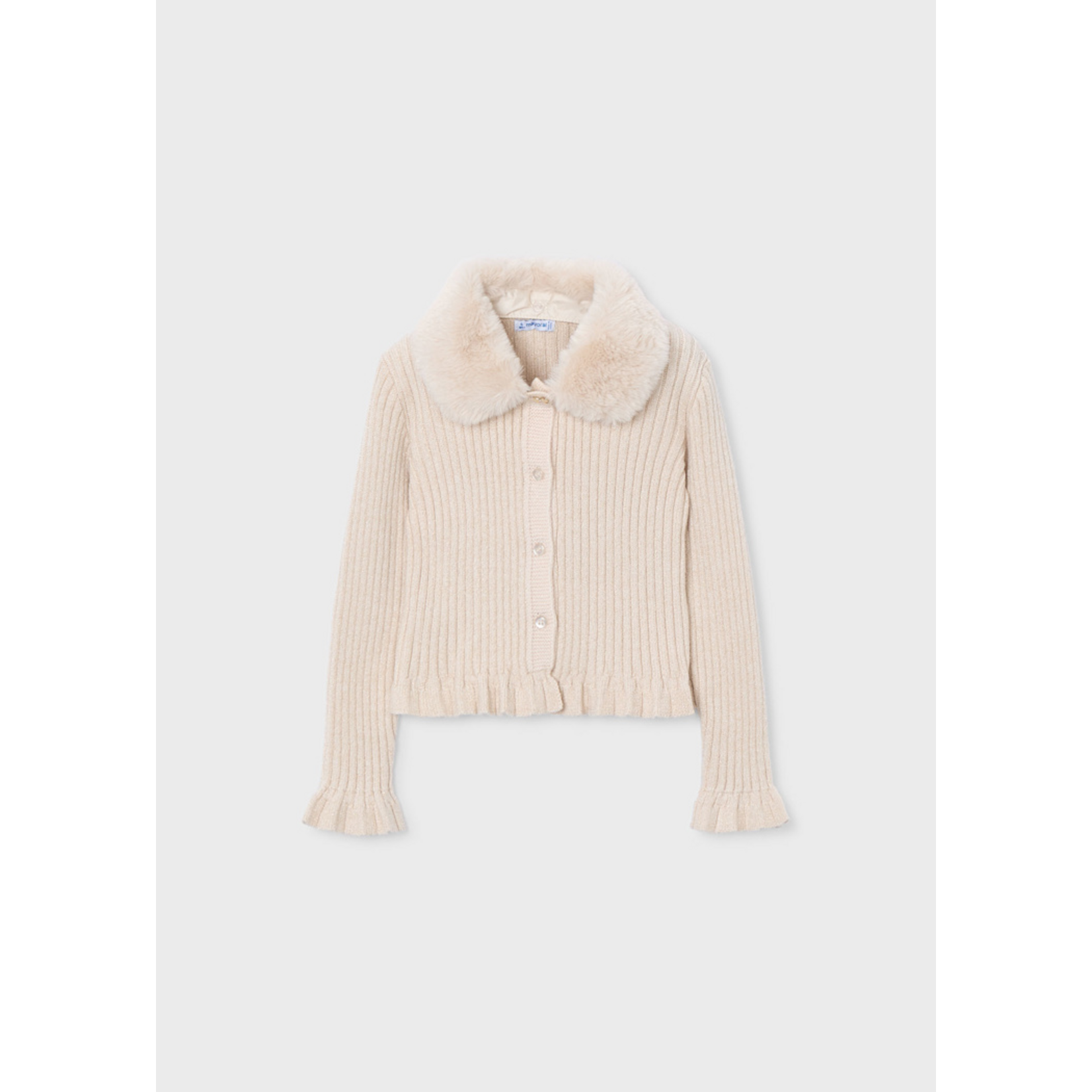 Mayoral Mayoral Faux fur collar cardigan Tapicoa - 25 04311