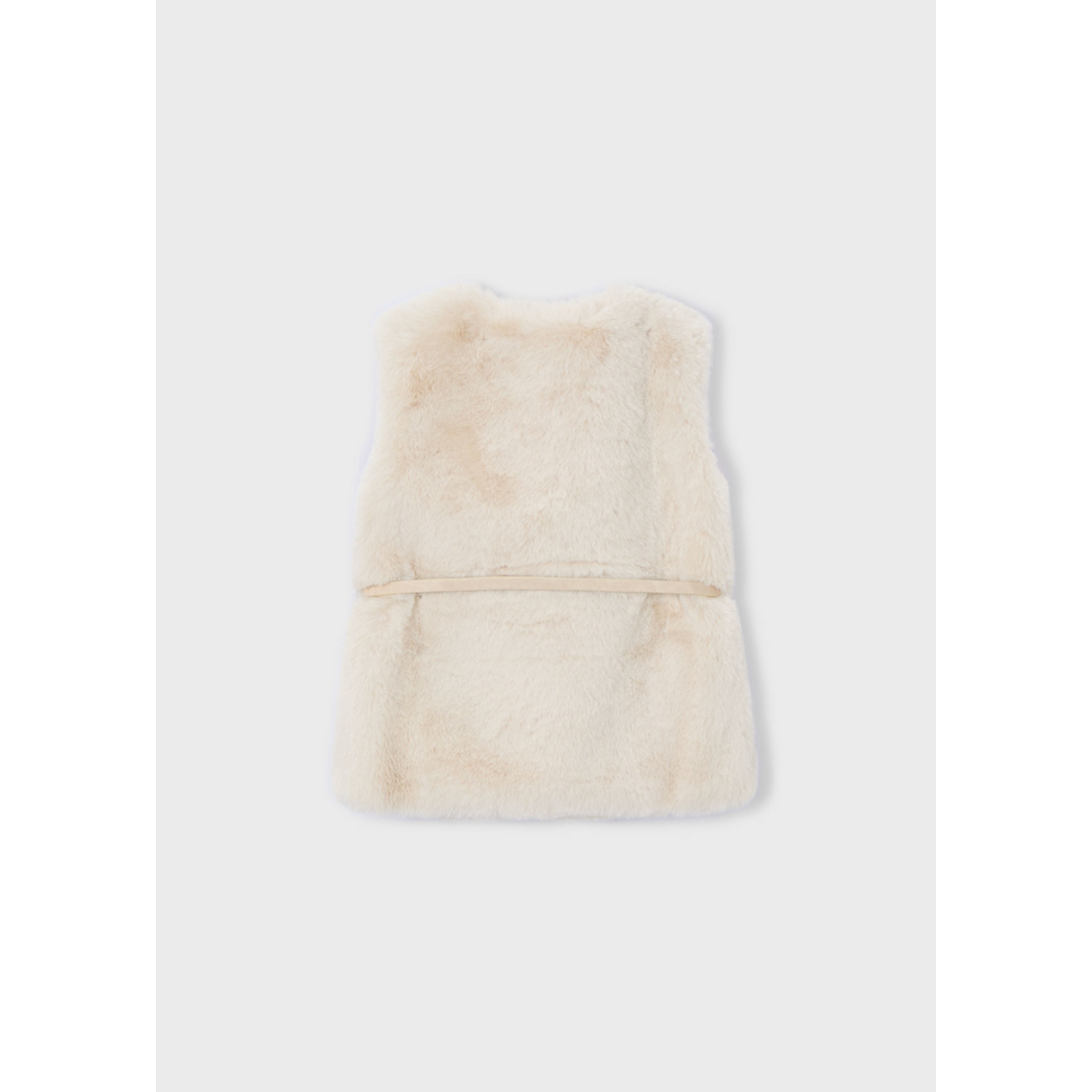 Mayoral Mayoral Fur vest with belt Sand - 25 04315