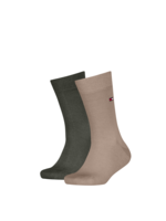 Tommy Hilfiger Tommy Hilfiger Sokken zand en groen 2 paar