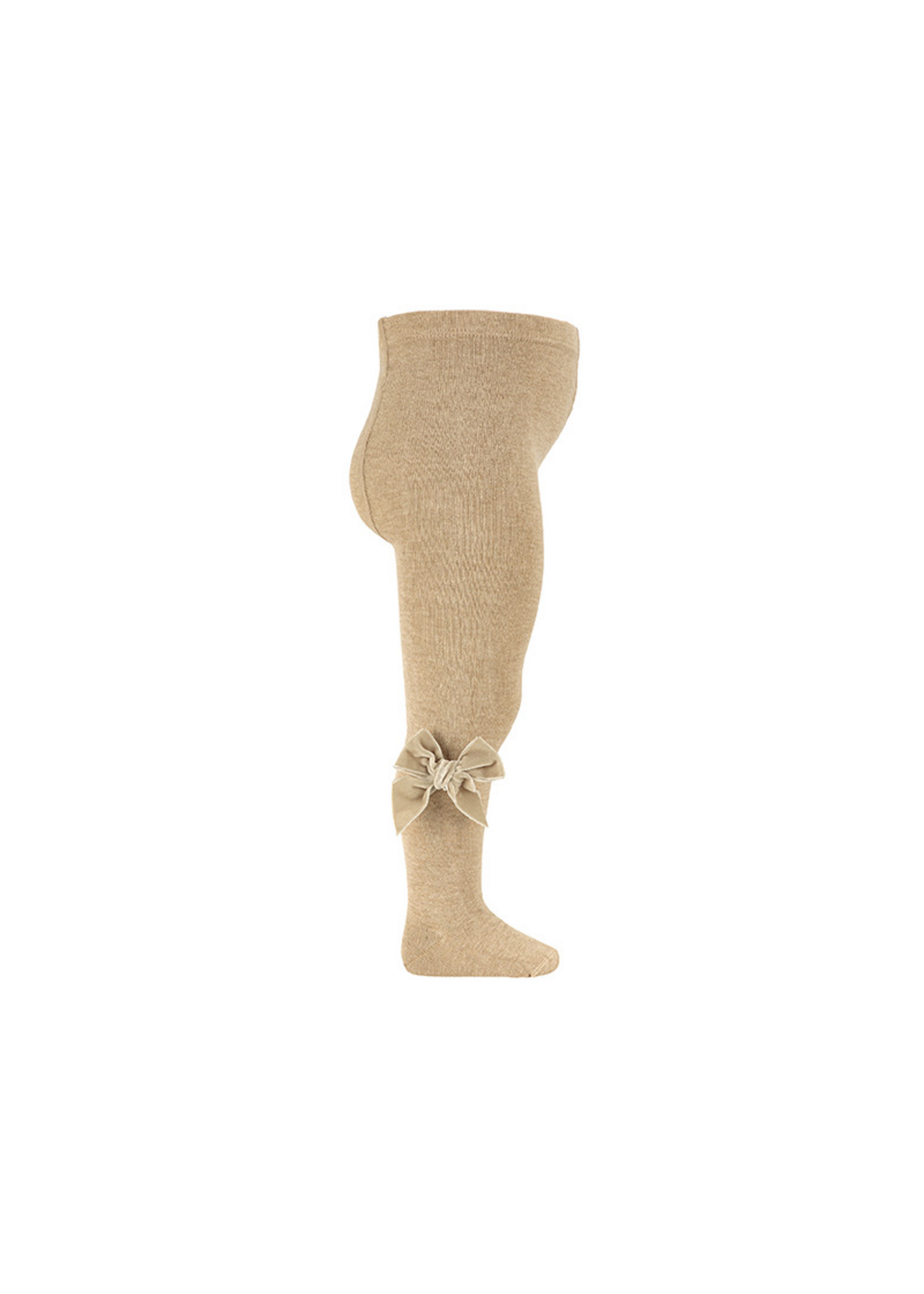 Condor Condor beige 316 met  fluwelen strikken