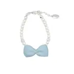 Rian Rian Parelarmbandje lichtblauw strikje