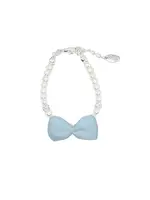 Rian Rian Parelarmbandje lichtblauw strikje