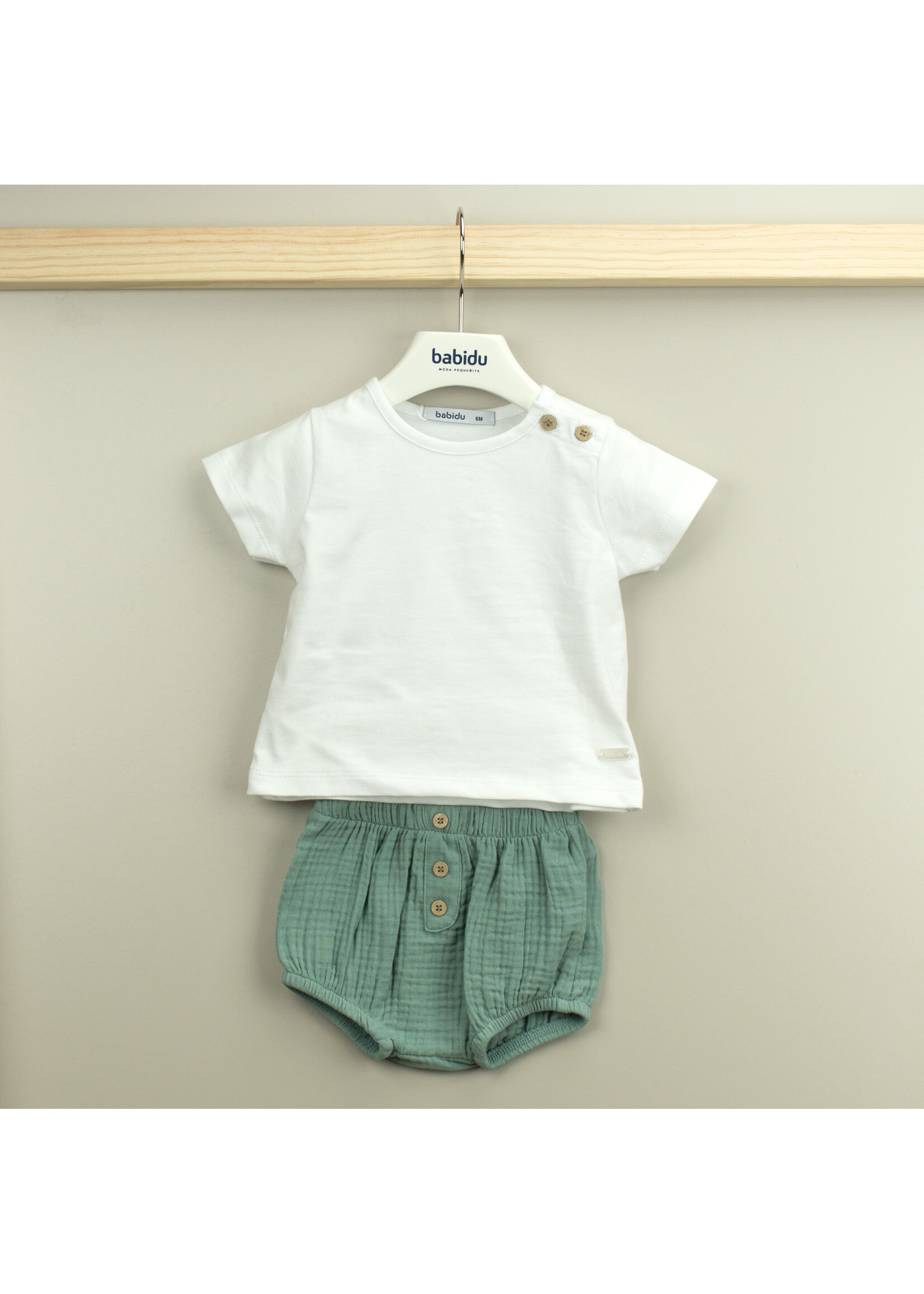 Babidu Babidu PUCKERED COLLAR  GREEN