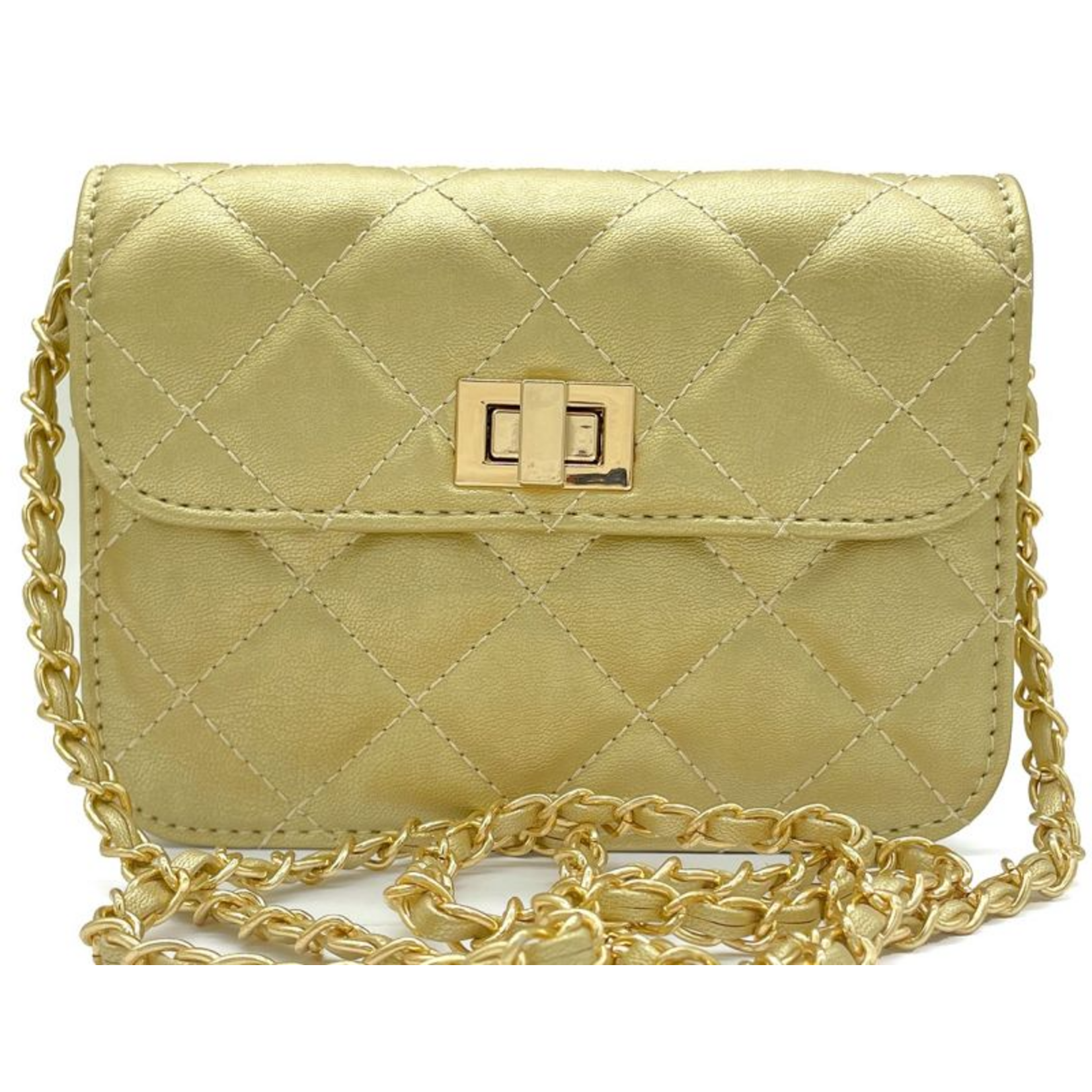 Tasje goud met gouden hengsel