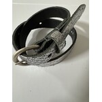 Riem smal  zilver met kroko
