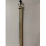 Riem  Leer met oud zilveren gesp beige
