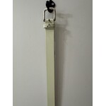 Riem  Leer met oud zilveren gesp off white