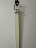 Riem  Leer met oud zilveren gesp off white