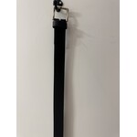 Riem  Leer donkerblauw met oud zilveren gesp