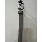 Riem  Leer groen met oud zilveren gesp