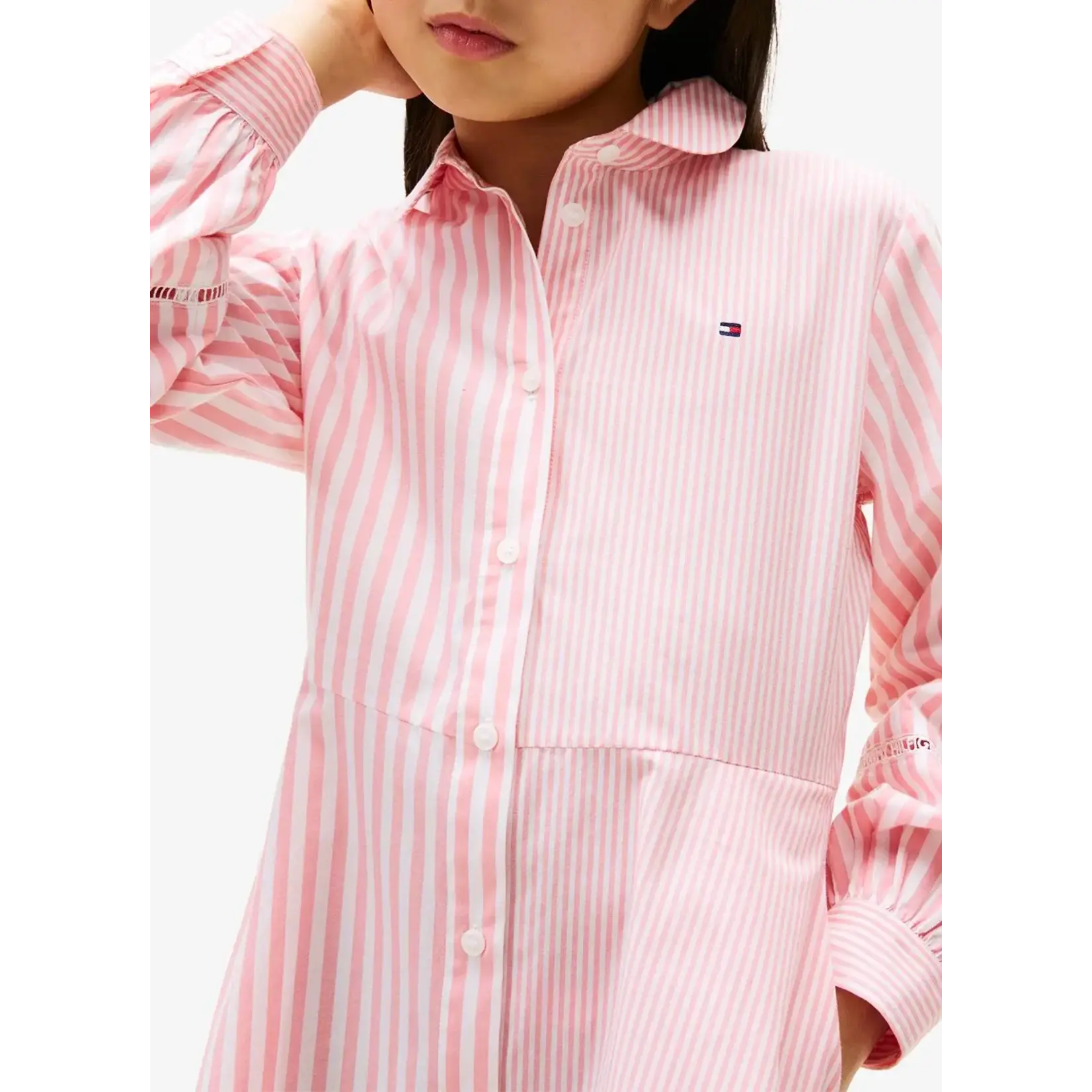 Tommy Hilfiger Tommy Hilfiger STRIPED SHIRT DRESS, TIA KG0KG08604TIA Carnation Pink Stripes