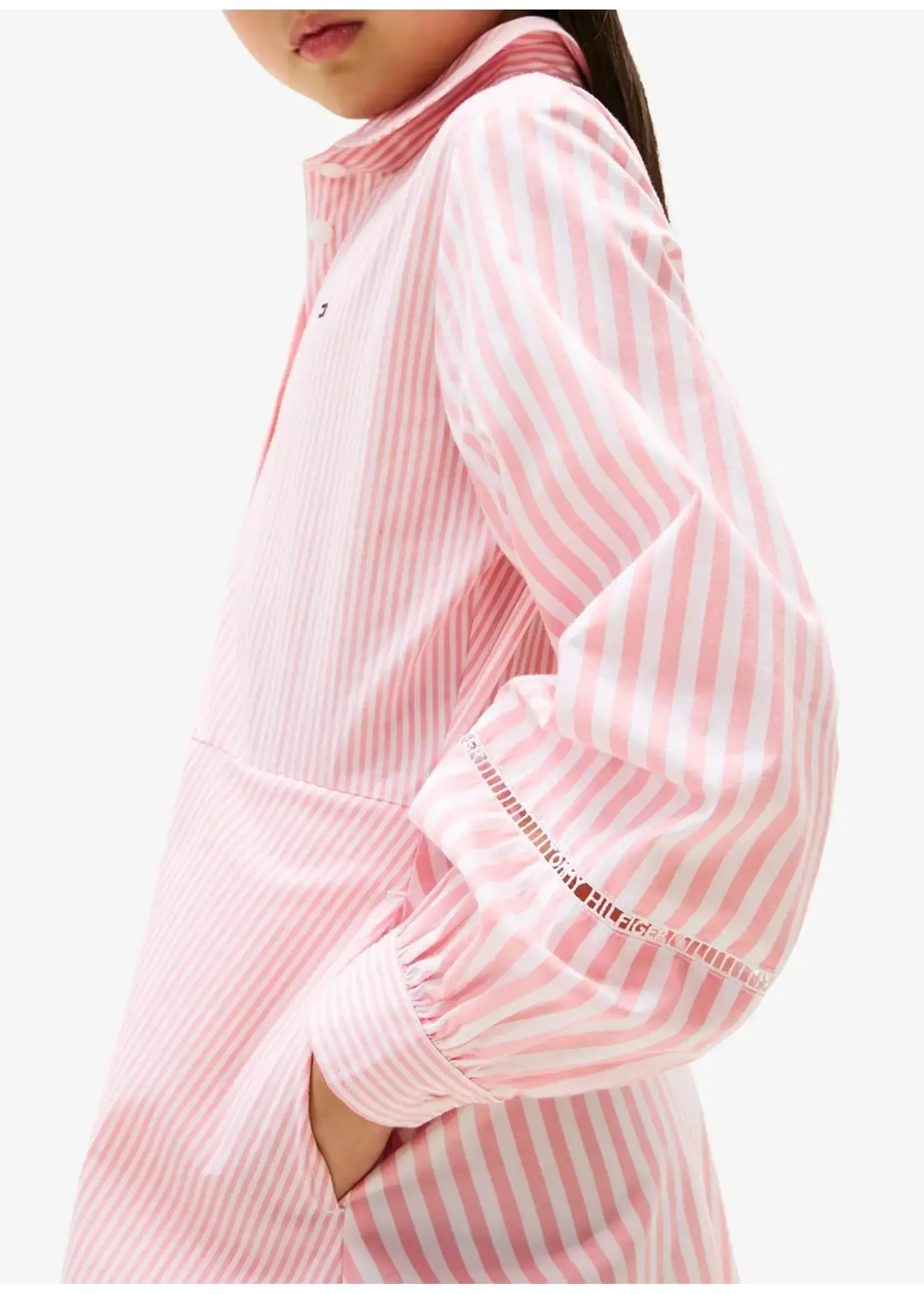Tommy Hilfiger Tommy Hilfiger STRIPED SHIRT DRESS, TIA KG0KG08604TIA Carnation Pink Stripes