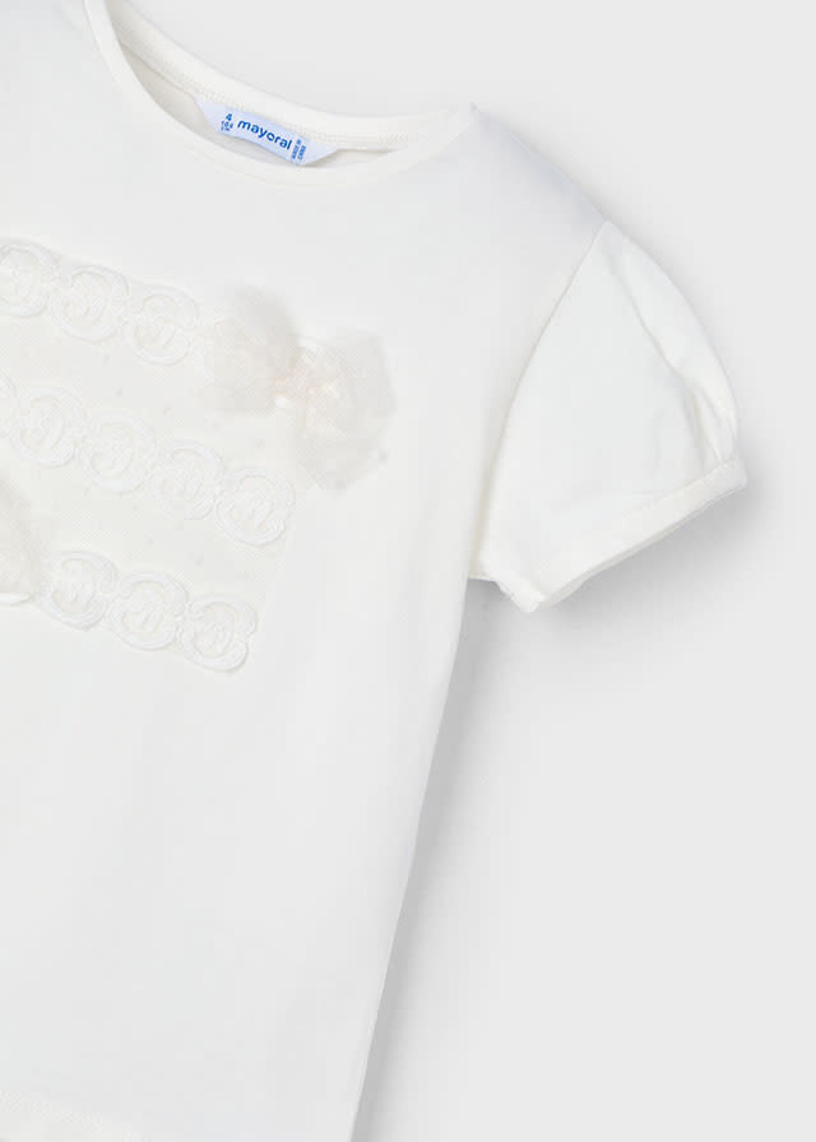 Mayoral Mayoral S/sl tulle t shirt Blossom - 26 03001