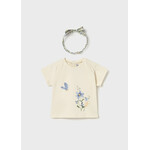 Mayoral Mayoral S/s t-shirt w/ headband Bone - 26 01081