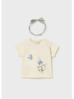 Mayoral Mayoral S/s t-shirt w/ headband Bone - 26 01081