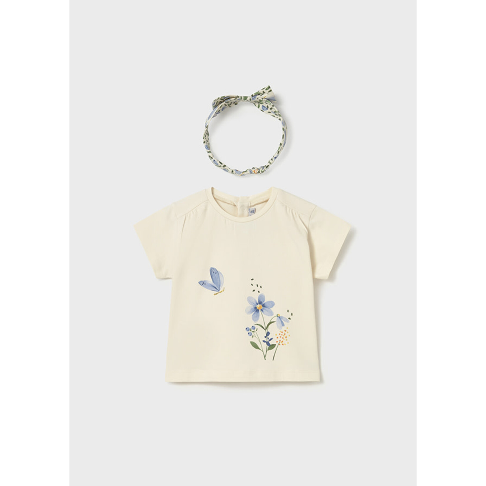 Mayoral Mayoral S/s t-shirt w/ headband Bone - 26 01081