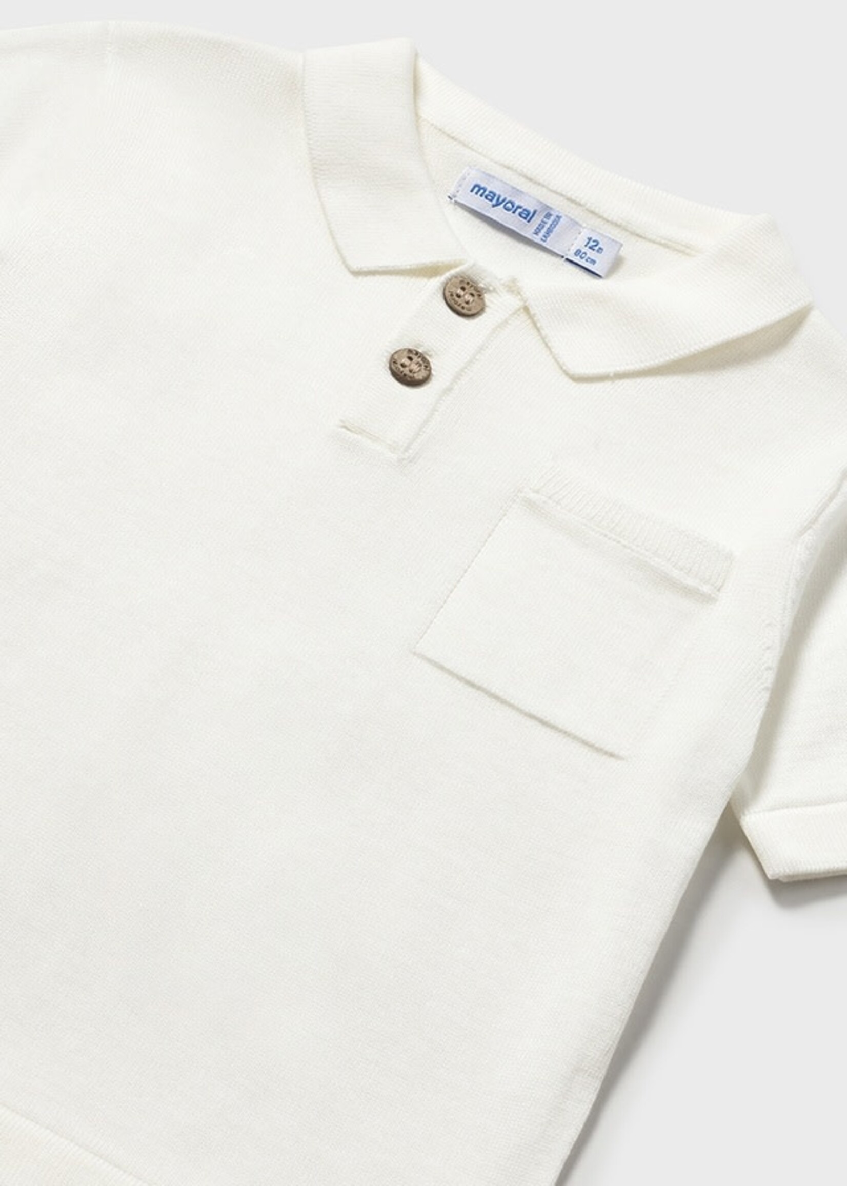 Mayoral Mayoral S/s polo Cream - 26 01109B