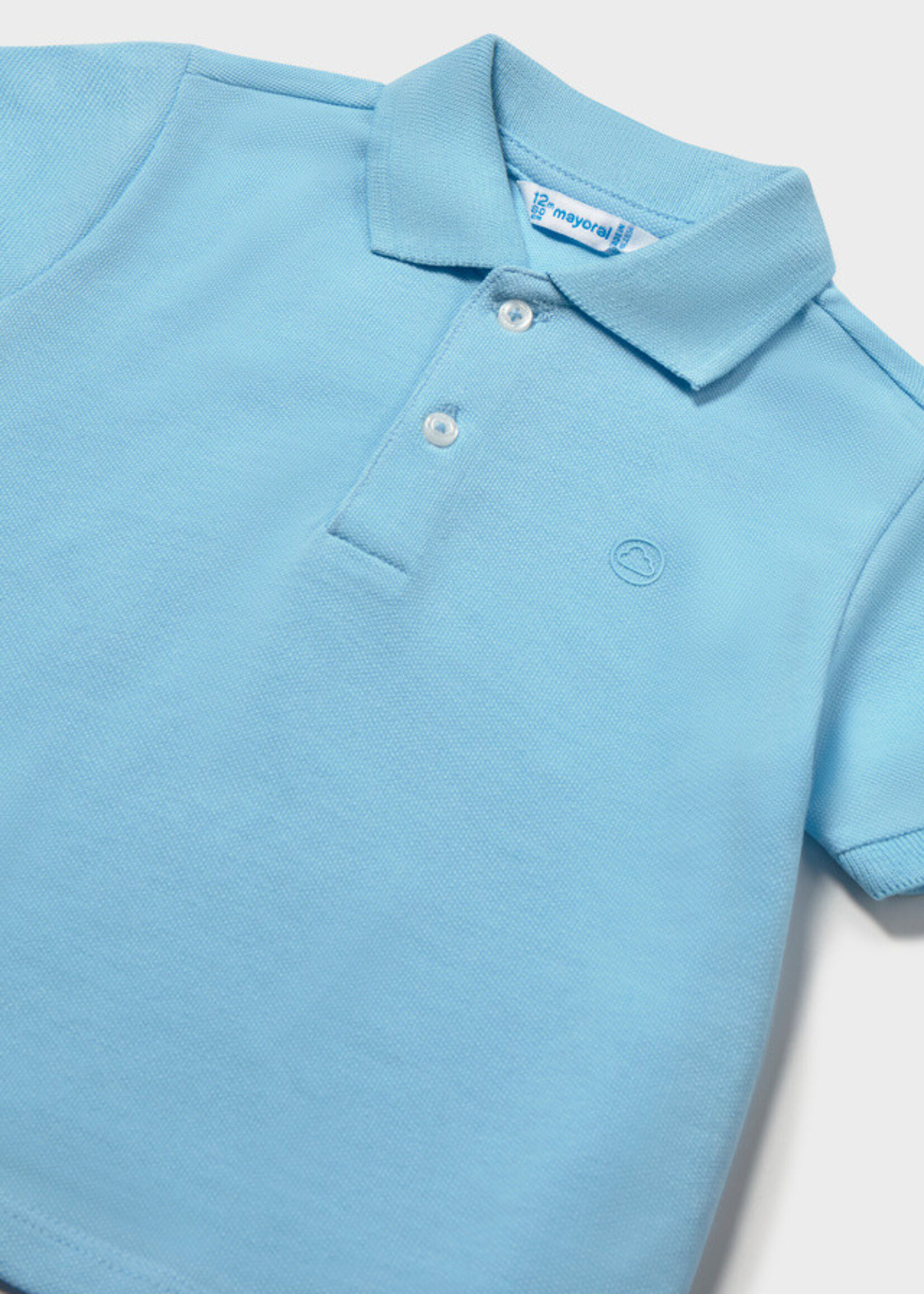 Mayoral Mayoral Basic s/s polo Sky blue - 26 00102B