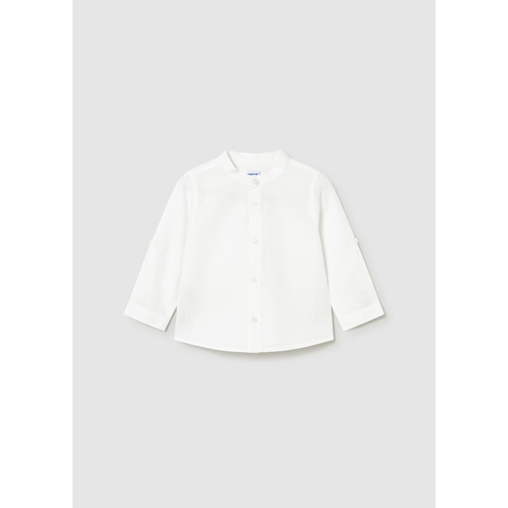 Mayoral Mayoral L/s linen mao shirt White - 26 01116B