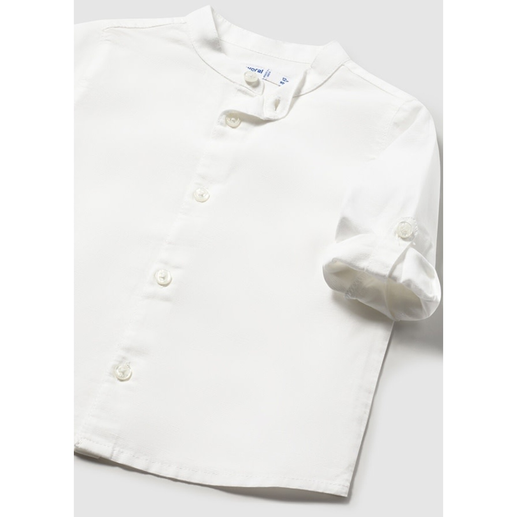 Mayoral Mayoral L/s linen mao shirt White - 26 01116B