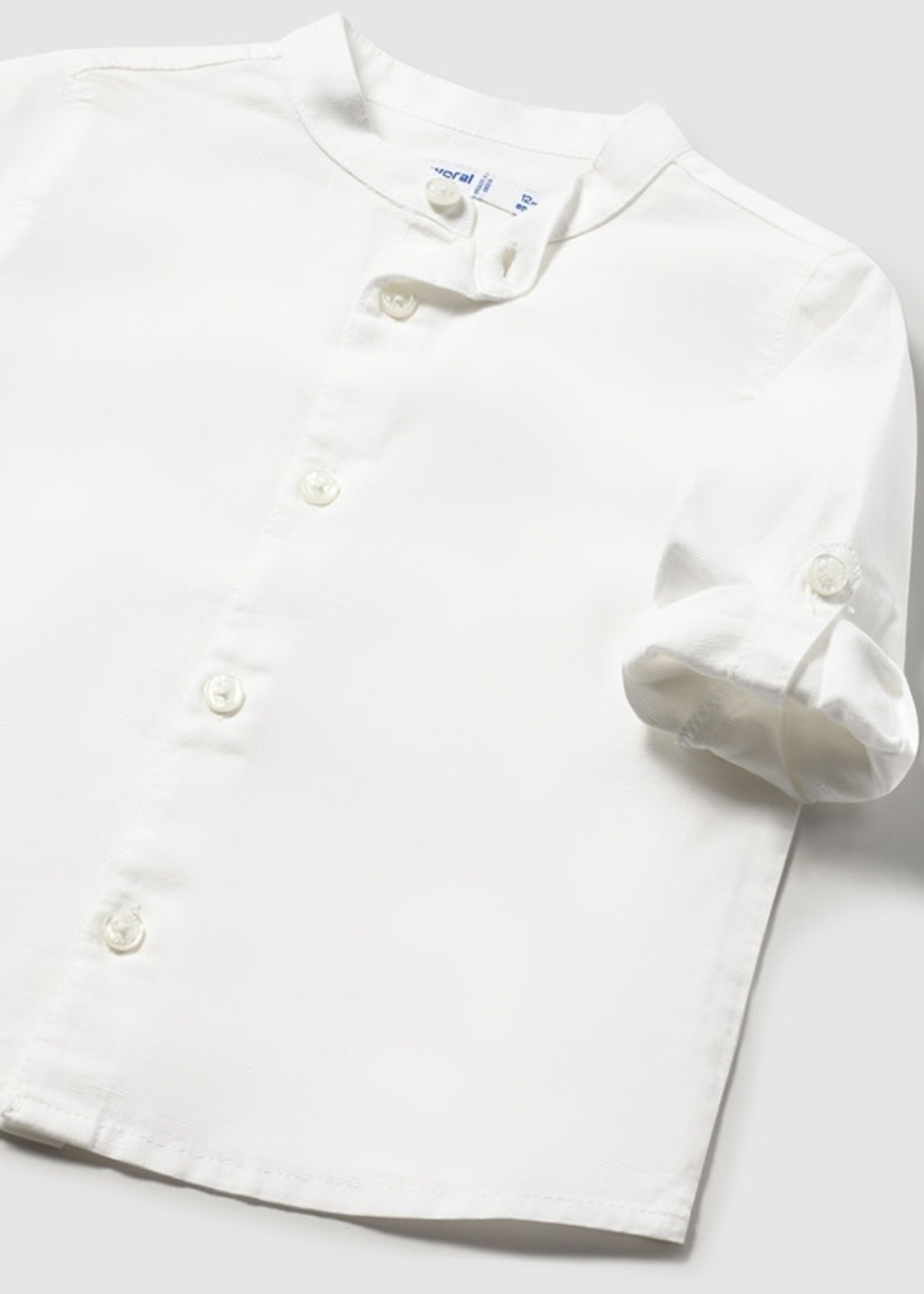 Mayoral Mayoral L/s linen mao shirt White - 26 01116B