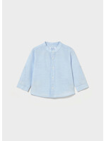 Mayoral Mayoral L/s linen mao shirt Sky blue - 26 01116B