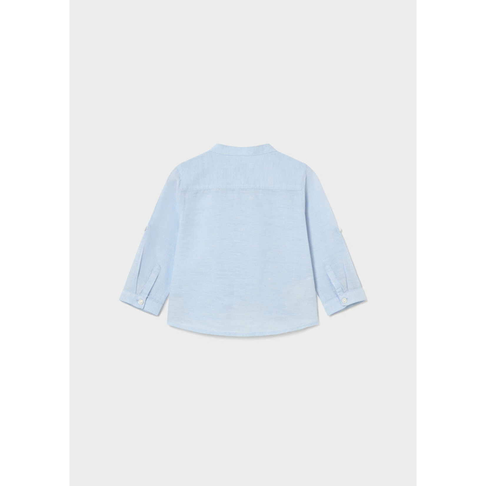 Mayoral Mayoral L/s linen mao shirt Sky blue - 26 01116B