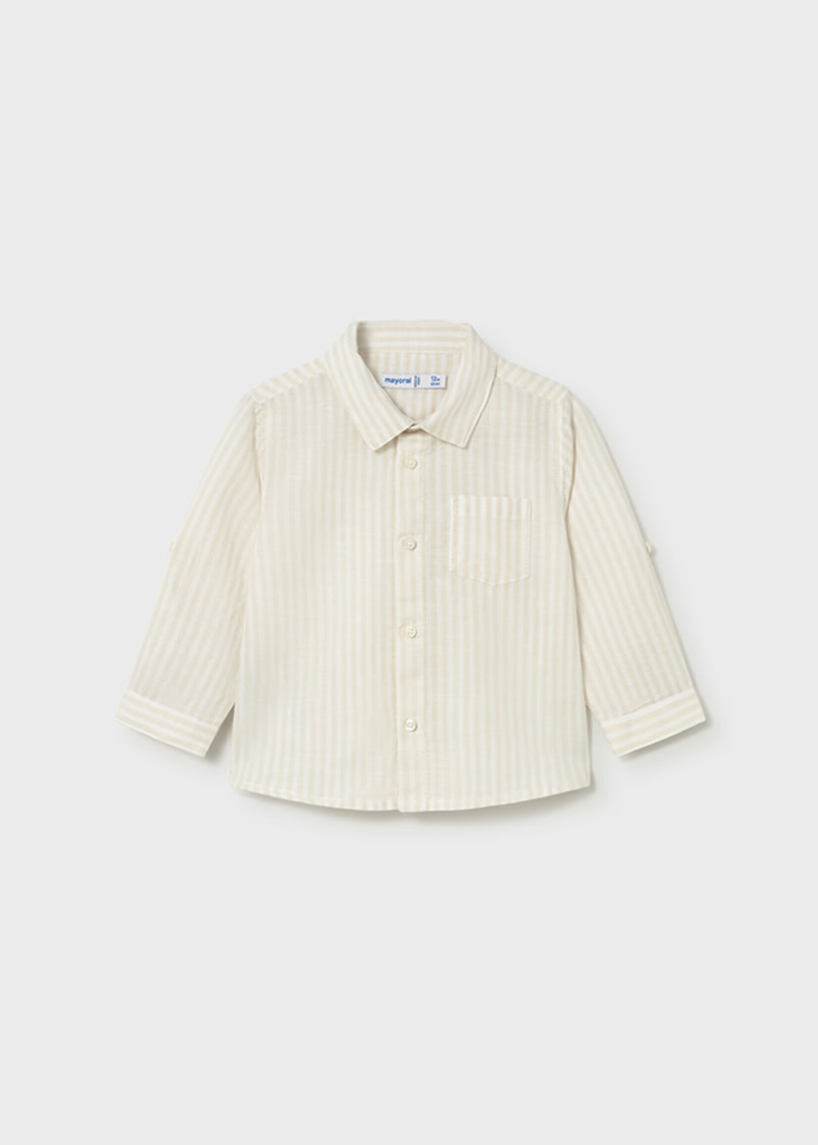 Mayoral Mayoral L/s linen shirt Hemp - 26 01118B