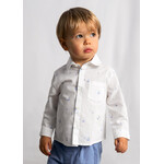 Mayoral Mayoral L/s linen shirt white boat - 26 01118B
