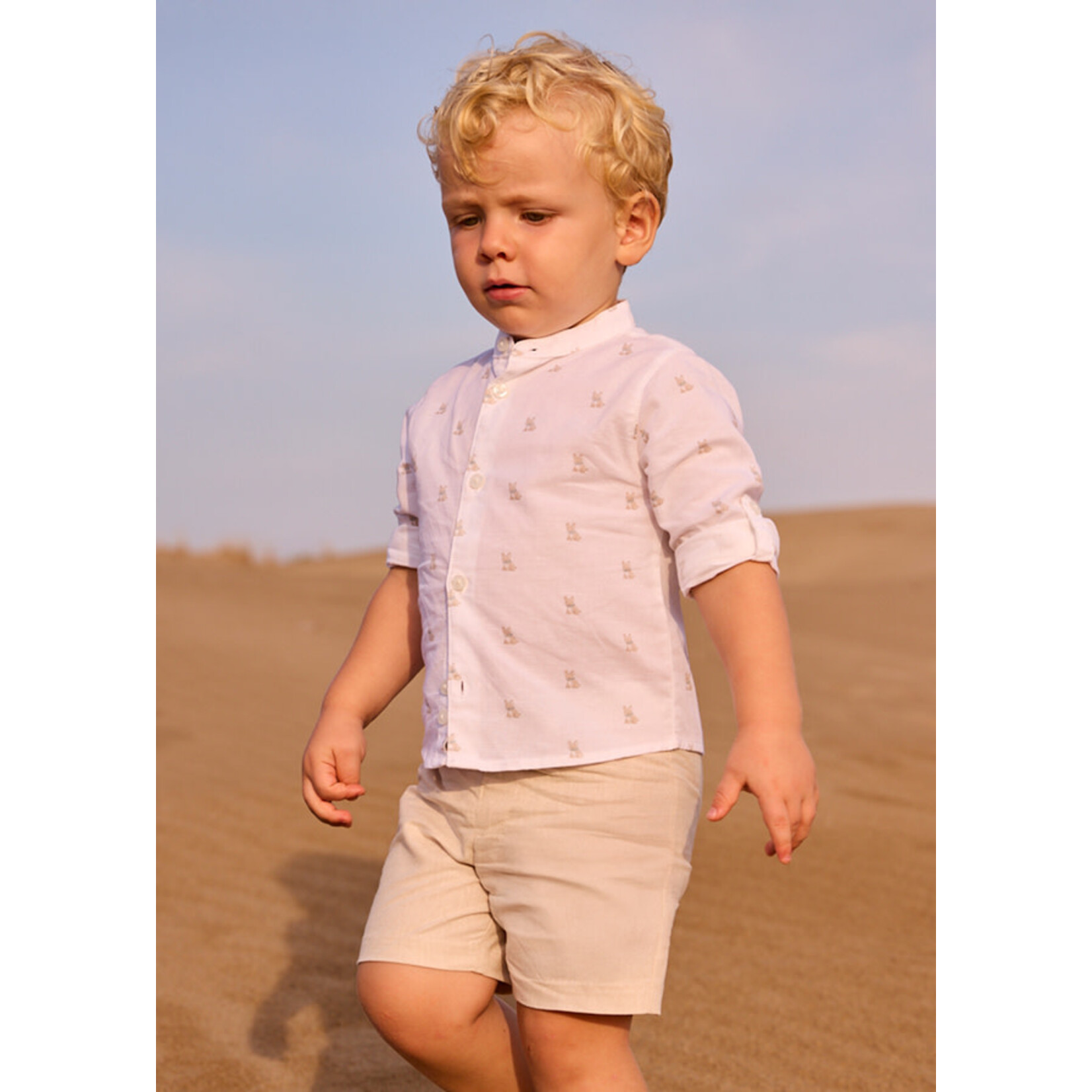 Mayoral Mayoral Linen suiting bermuda oat mixed - 26 01215B